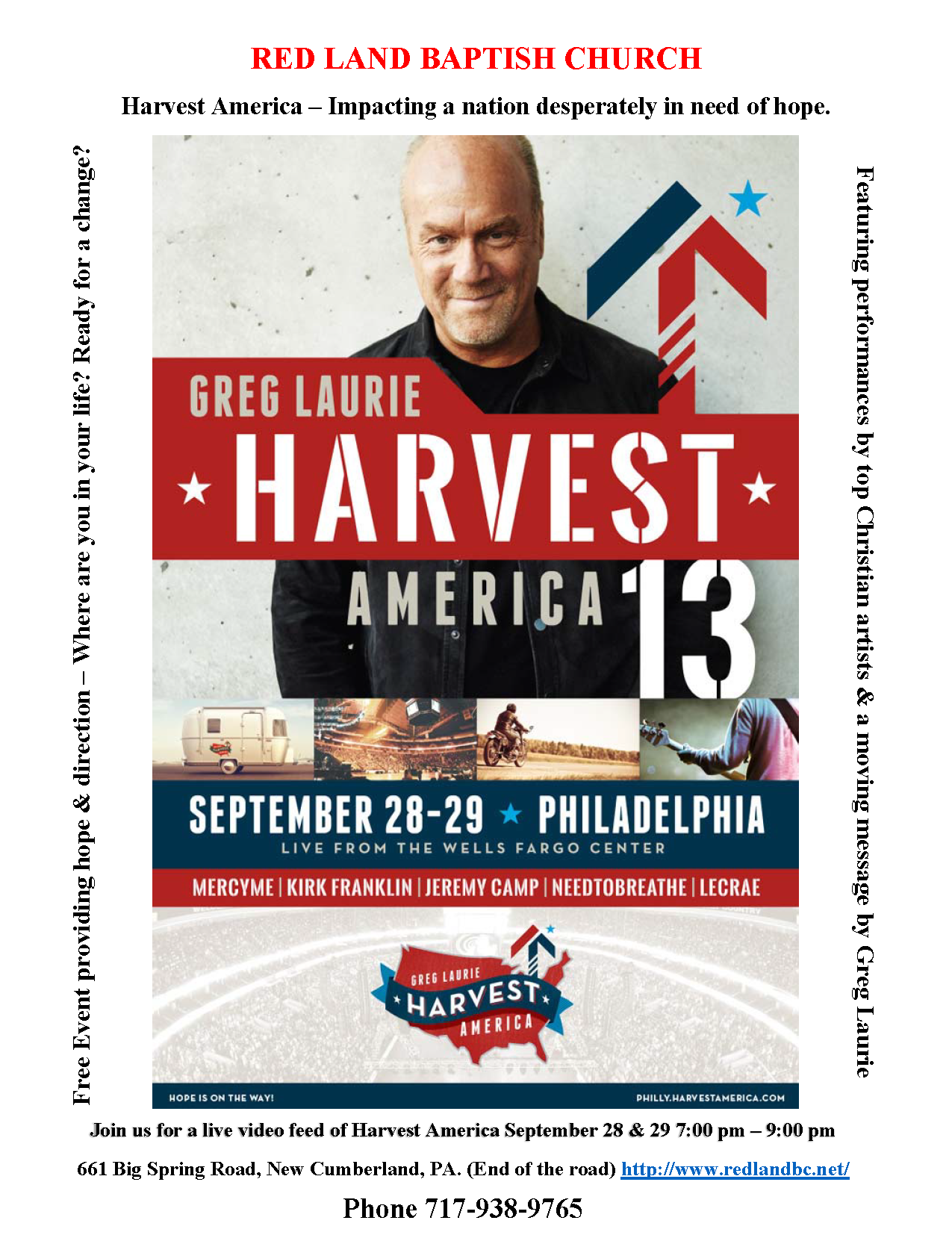 Harvest America – Red Land Baptist Church