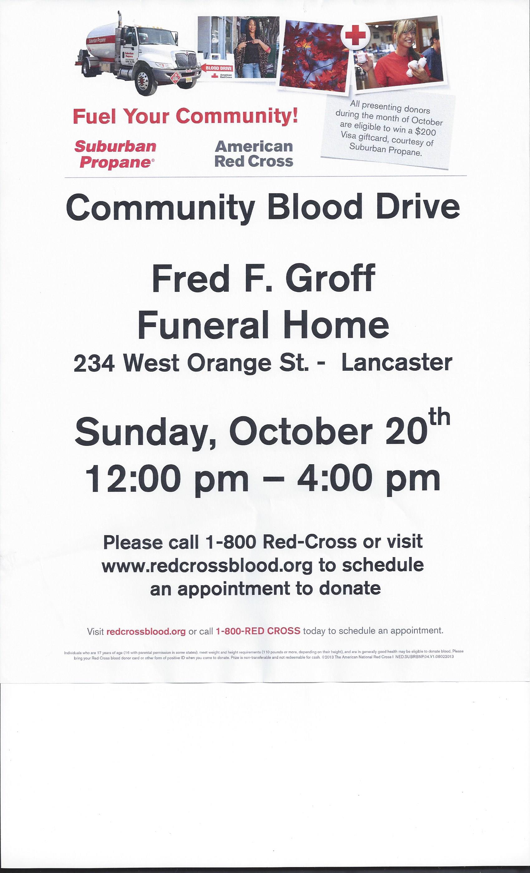 Red Cross Community Blood Drive