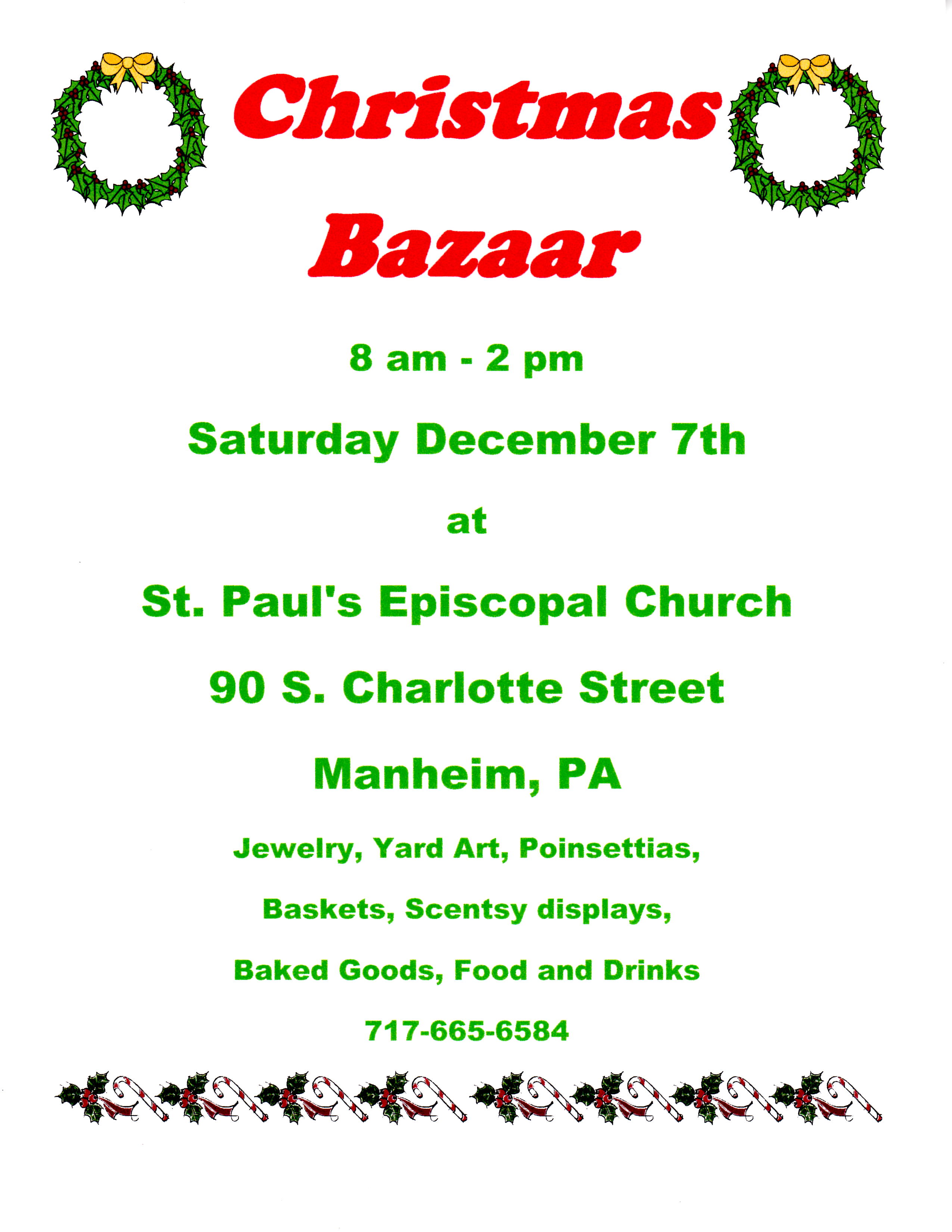 Christmas Bazaar at St. Paul’s Episcopal Church