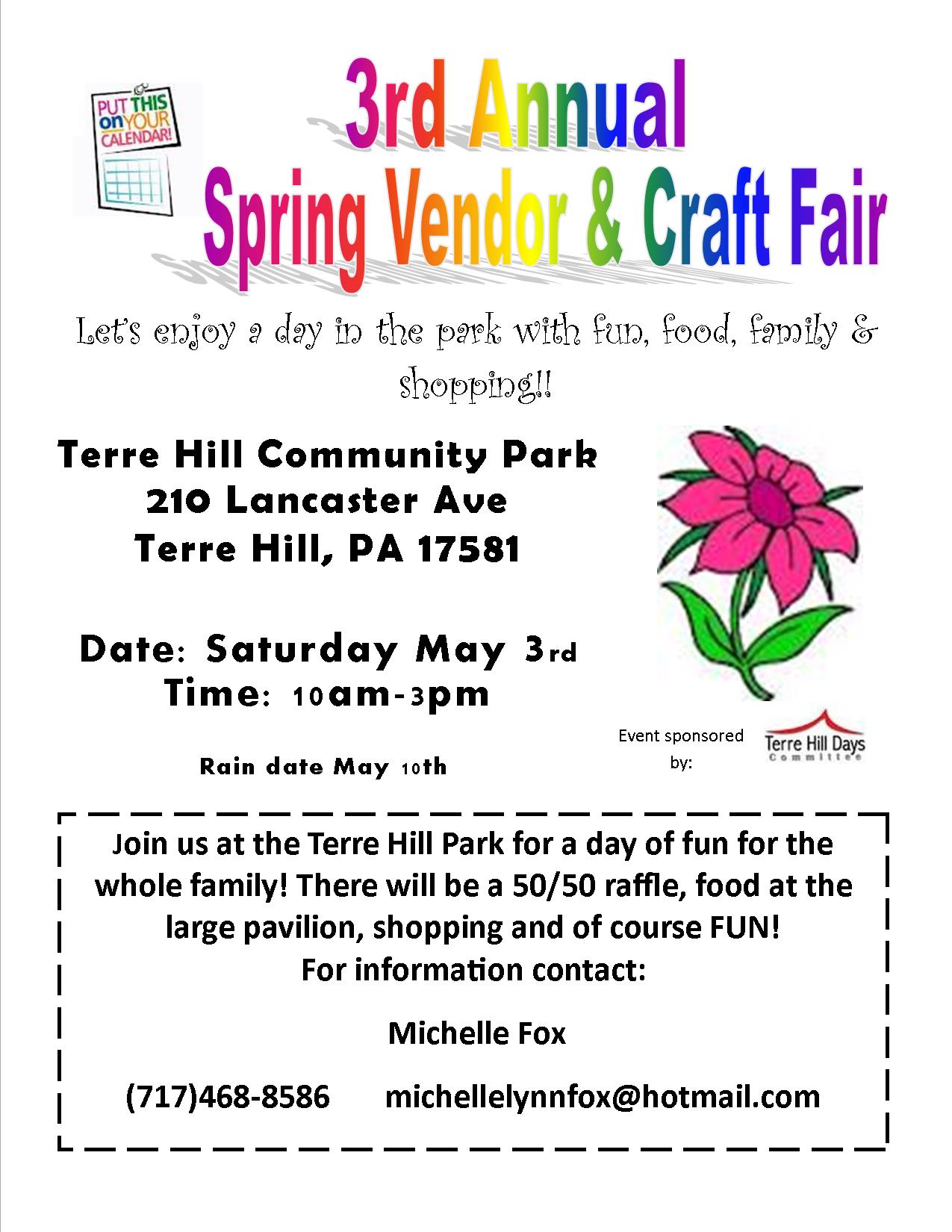 3rd Annual Spring Vendor and Craft Fair