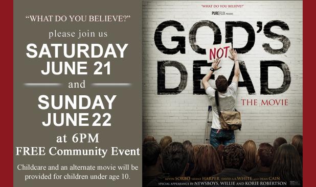 FREE Movie showing of “God’s Not Dead”