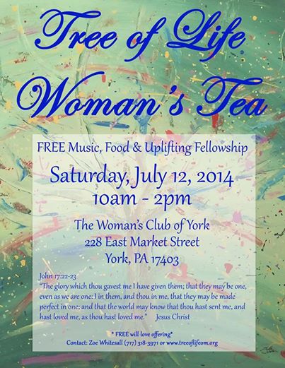 Tree of Life Woman’s Tea Event – York, PA