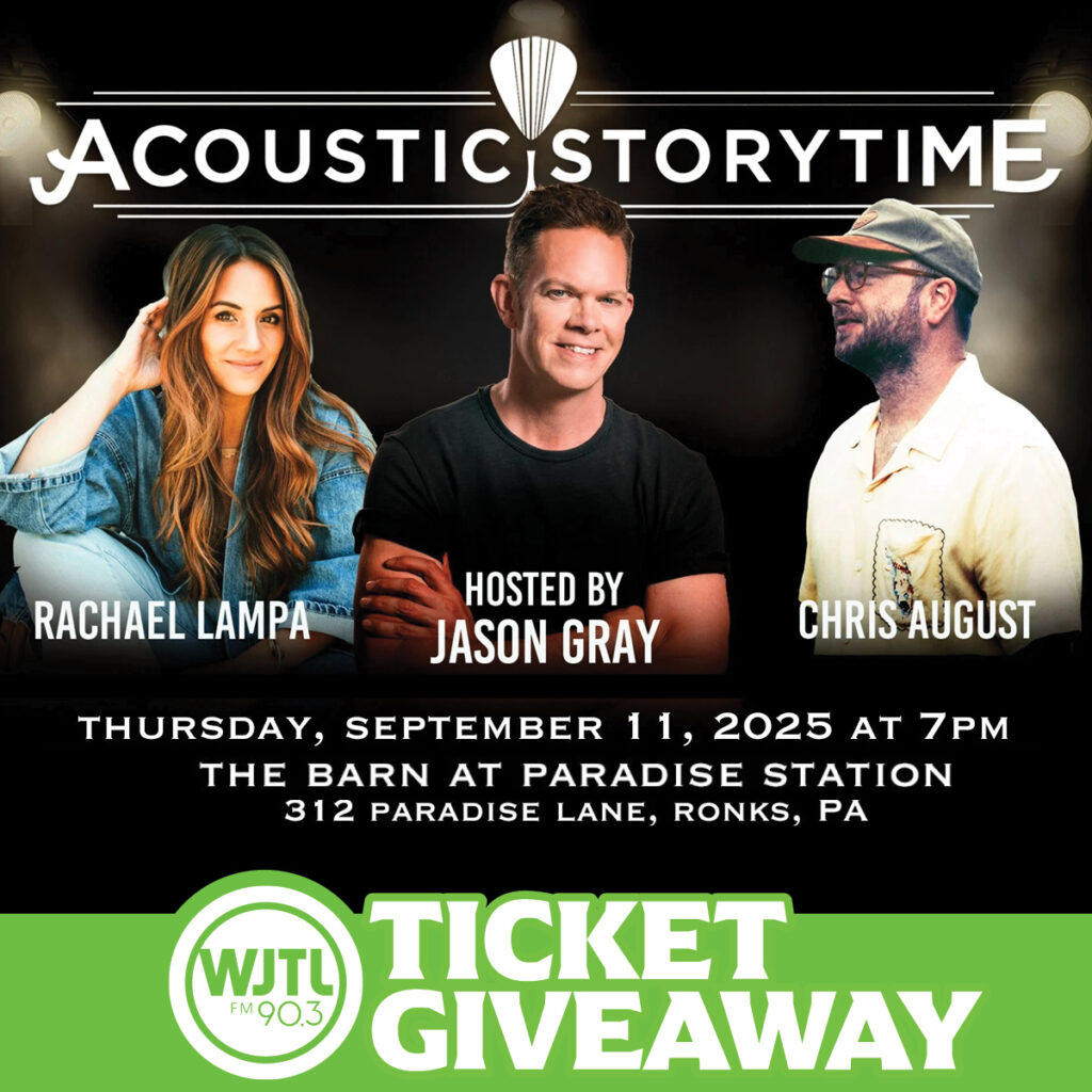 Social Media Giveaway August 14-17: Win tickets to see Jason Gray, Rachel Lampa, and Chris August at The Barn at Paradise Station on September 11