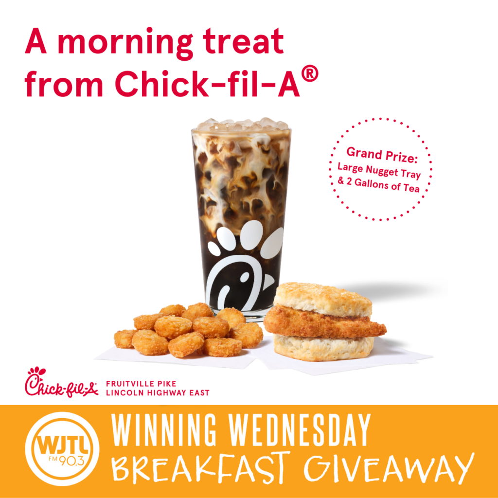 Rise, shine, and win breakfast from Chick-fil-A on Winning Wednesday, April 8th