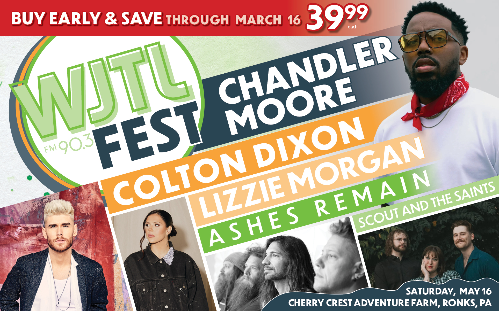 WJTL Fest featuring Chandler Moore, Colton Dixon, Lizzie Morgan, Ashes Remain, Scout and the Saints