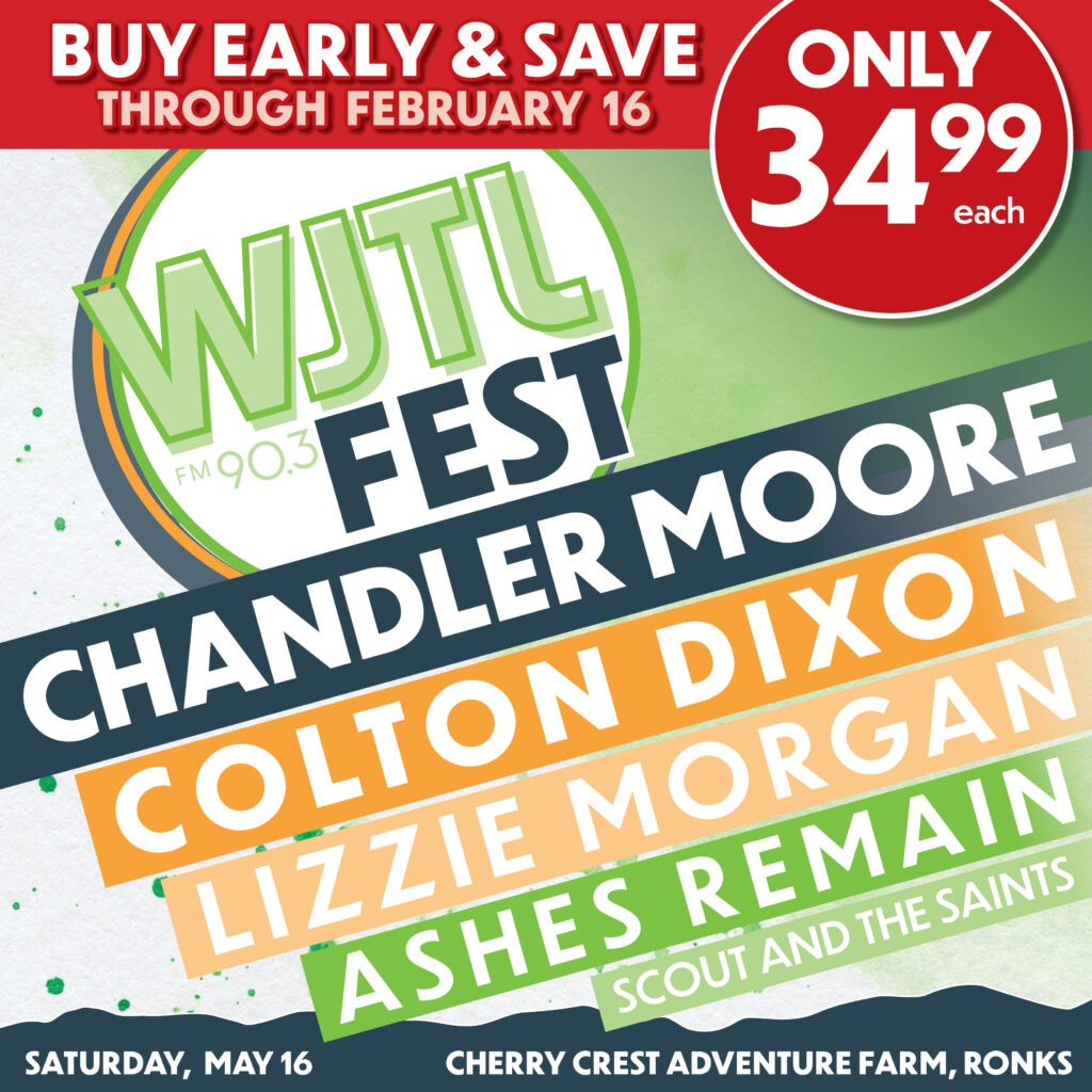 Buy Early & Save! WJTL Fest is returning to Cherry Crest on May 16th!