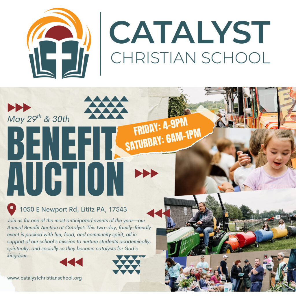 A KCB Party is popping up at Catalyst Christian School’s Benefit Auction happening May 29th & 30th