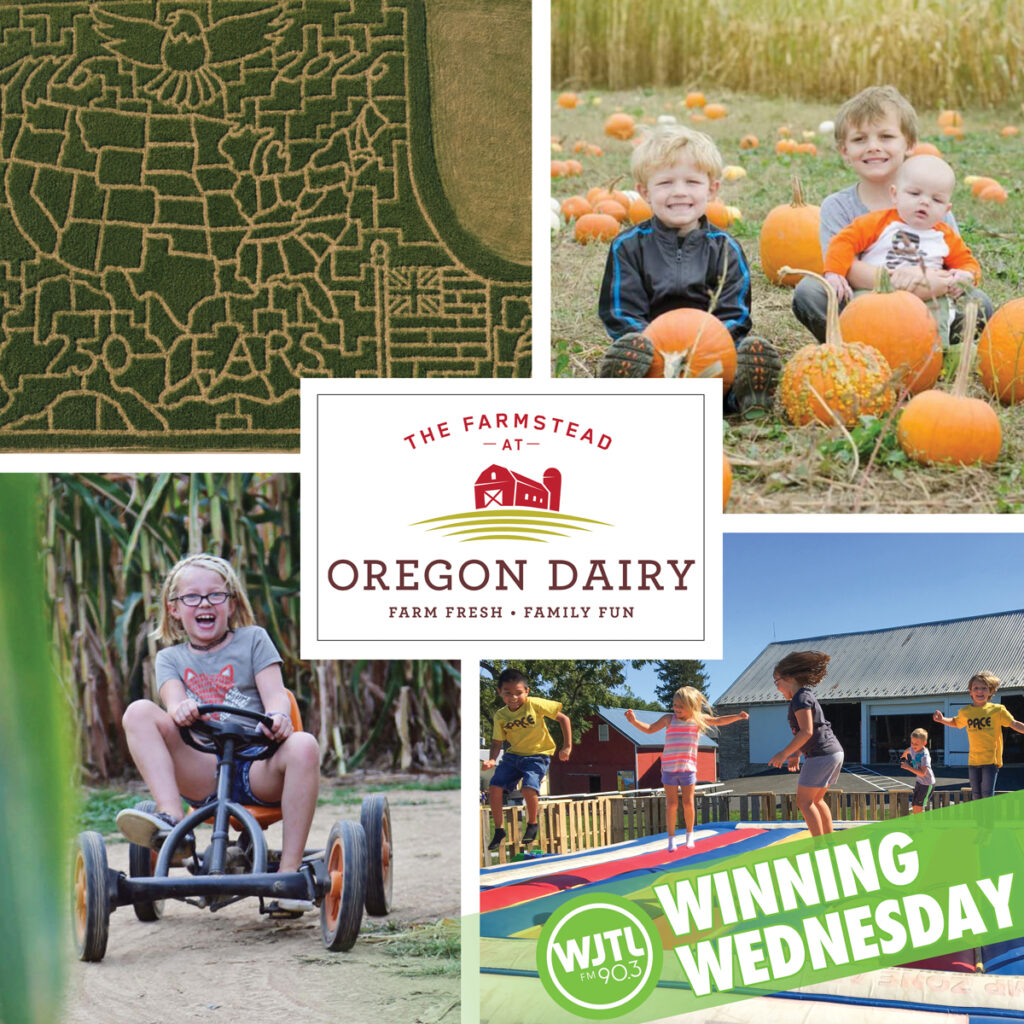 Winning Wednesday, September 9th: Win a pair of passes to Oregon Dairy Farmstead’s Pumpkin Patch and Corn Maze